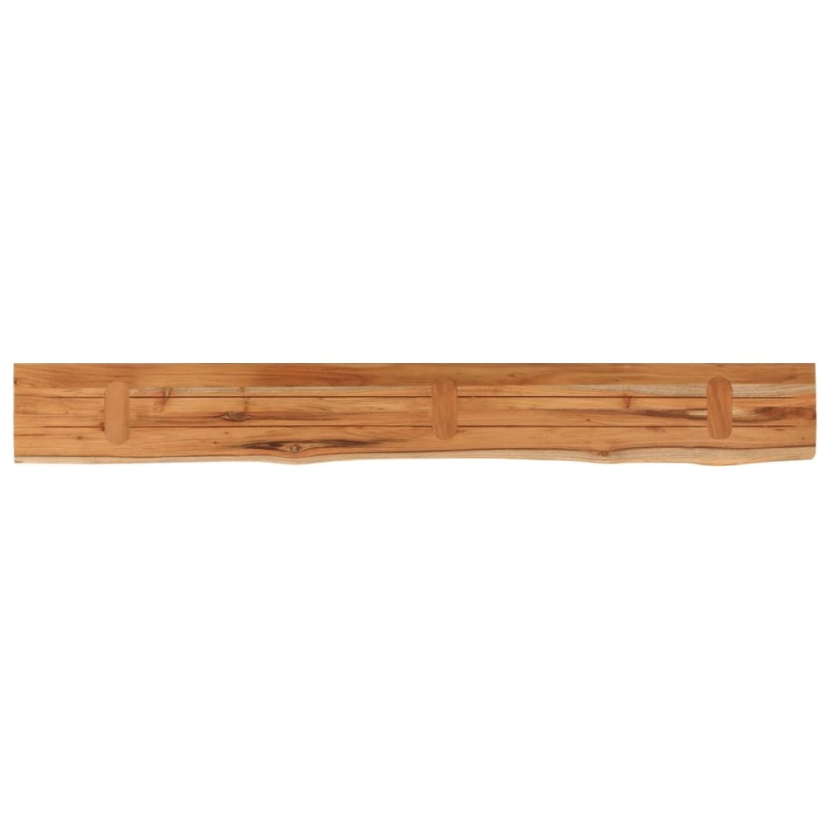 vidaXL Ράφι Επιτοίχιο Ορθ. Live Edge 140x20x3,8 εκ. Μασίφ Ξύλο Ακακίας