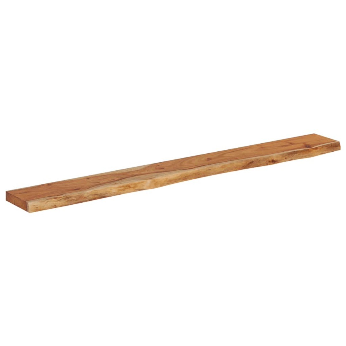 vidaXL Ράφι Επιτοίχιο Ορθ. Live Edge 160x20x3,8 εκ. Μασίφ Ξύλο Ακακίας