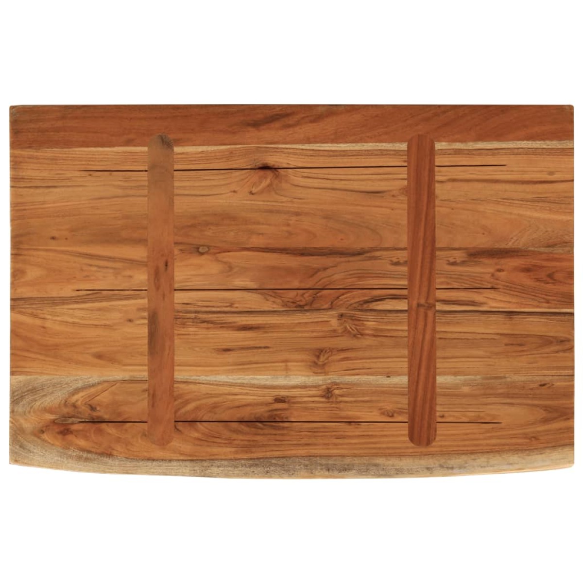 vidaXL Ράφι Επιτοίχιο Ορθ. Live Edge 50x30x3,8 εκ. Μασίφ Ξύλο Ακακίας