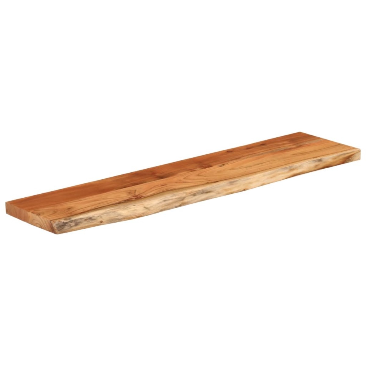 vidaXL Ράφι Επιτοίχιο Ορθ. Live Edge 120x30x3,8 εκ. Μασίφ Ξύλο Ακακίας