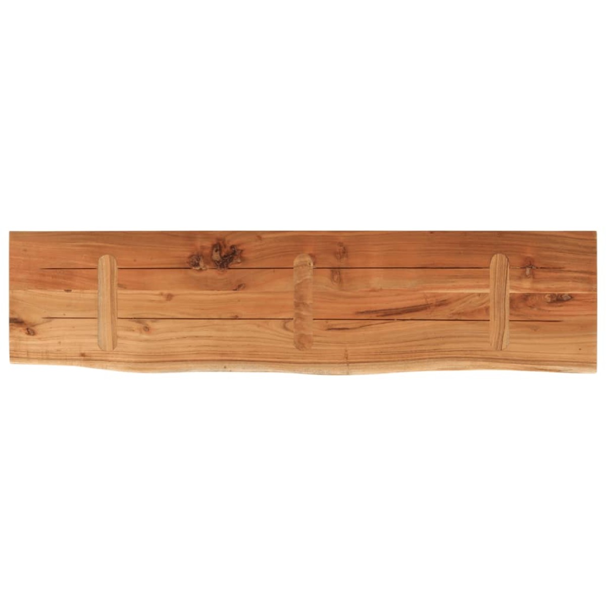 vidaXL Ράφι Επιτοίχιο Ορθ. Live Edge 120x30x3,8 εκ. Μασίφ Ξύλο Ακακίας