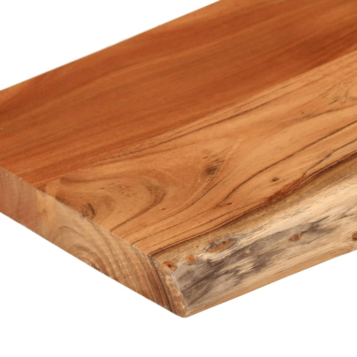 vidaXL Ράφι Επιτοίχιο Ορθ. Live Edge 120x30x3,8 εκ. Μασίφ Ξύλο Ακακίας