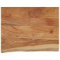 vidaXL Ράφι Επιτοίχιο Ορθ. Live Edge 50x40x3,8 εκ. Μασίφ Ξύλο Ακακίας