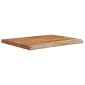 vidaXL Ράφι Επιτοίχιο Ορθ. Live Edge 50x40x3,8 εκ. Μασίφ Ξύλο Ακακίας
