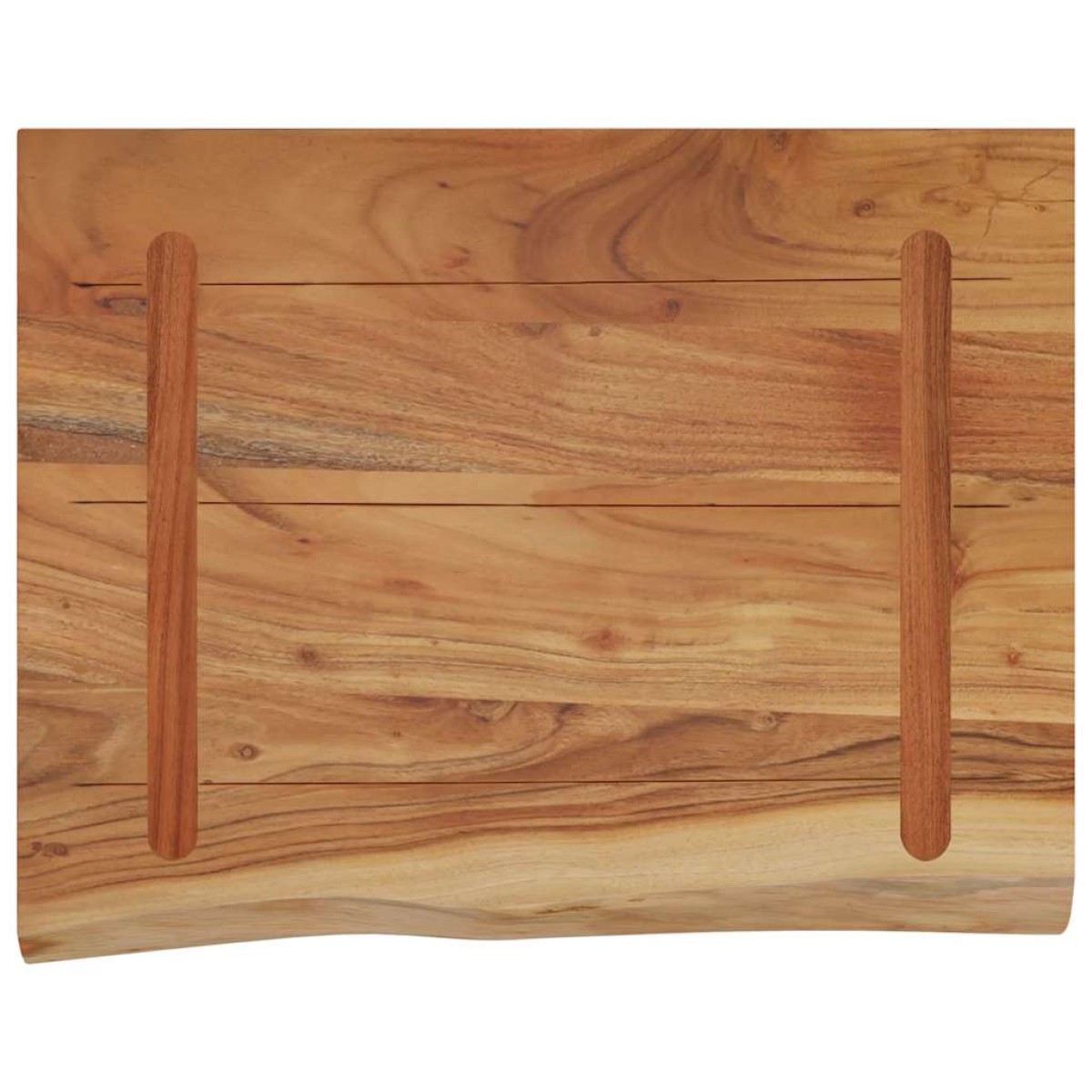 vidaXL Ράφι Επιτοίχιο Ορθ. Live Edge 50x40x3,8 εκ. Μασίφ Ξύλο Ακακίας