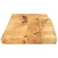 vidaXL Επιφάνεια Τραπεζιού 70x40x2,5 εκ. Live Edge Μασίφ Ξύλο Μάνγκο