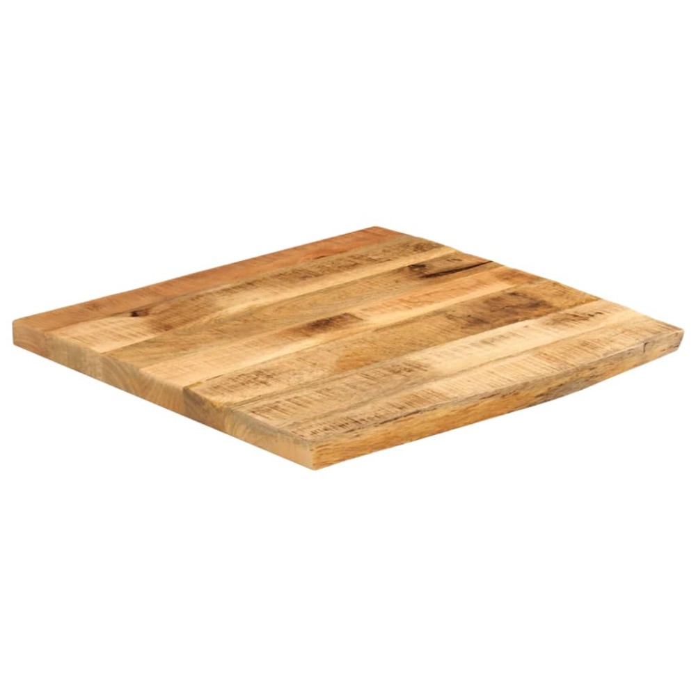 vidaXL Επιφάνεια Τραπεζιού 80x80x2,5 εκ. Live Edge Μασίφ Ξύλο Μάνγκο