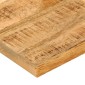 vidaXL Επιφάνεια Τραπεζιού 80x80x2,5 εκ. Live Edge Μασίφ Ξύλο Μάνγκο