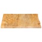 vidaXL Επιφάνεια Τραπεζιού 60x60x3,8 εκ. Live Edge Μασίφ Ξύλο Μάνγκο