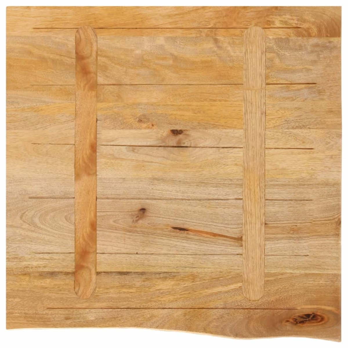 vidaXL Επιφάνεια Τραπεζιού 60x60x3,8 εκ. Live Edge Μασίφ Ξύλο Μάνγκο