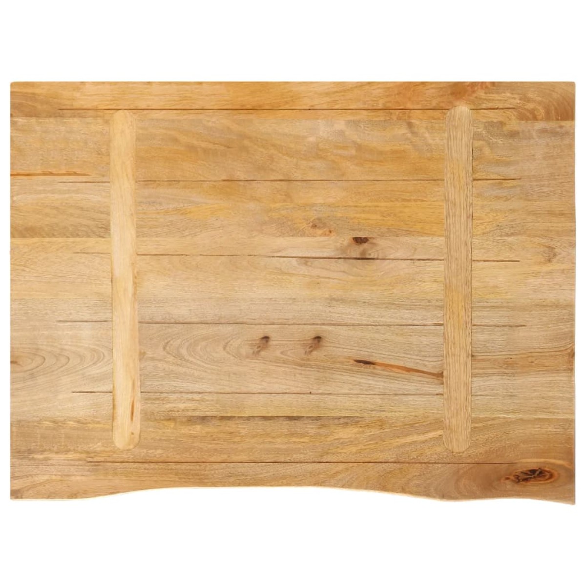 vidaXL Επιφάνεια Τραπεζιού 70x60x3,8 εκ. Live Edge Μασίφ Ξύλο Μάνγκο