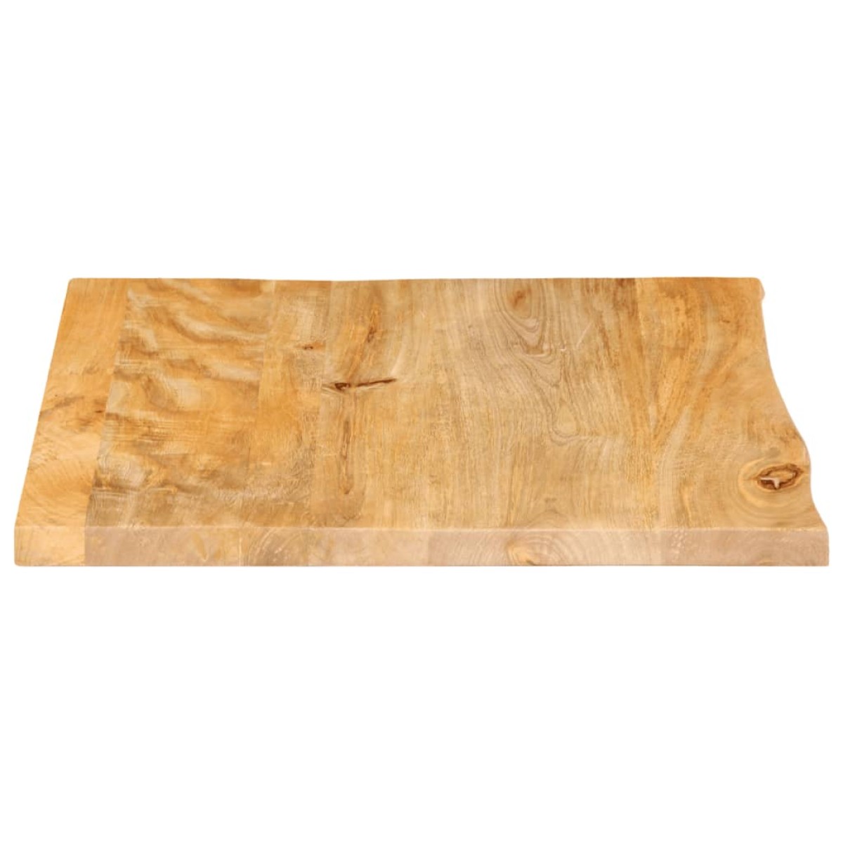 vidaXL Επιφάνεια Τραπεζιού 80x80x3,8 εκ. Live Edge Μασίφ Ξύλο Μάνγκο