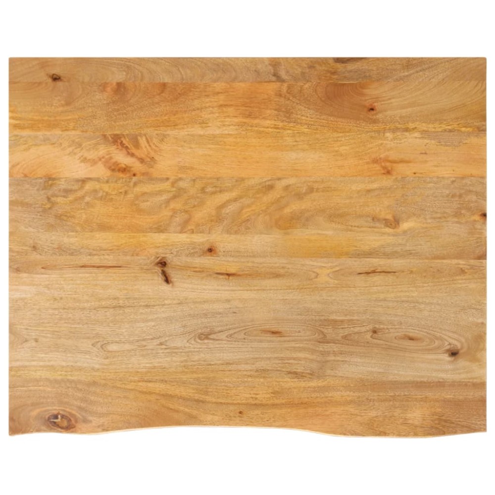 vidaXL Επιφάνεια Τραπεζιού 90x80x3,8 εκ. Live Edge Μασίφ Ξύλο Μάνγκο