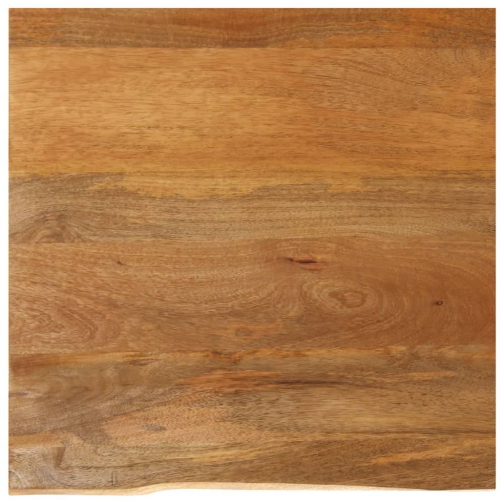 vidaXL Επιφάνεια Τραπεζιού 80x80x2,5 εκ. Live Edge Μασίφ Ξύλο Μάνγκο