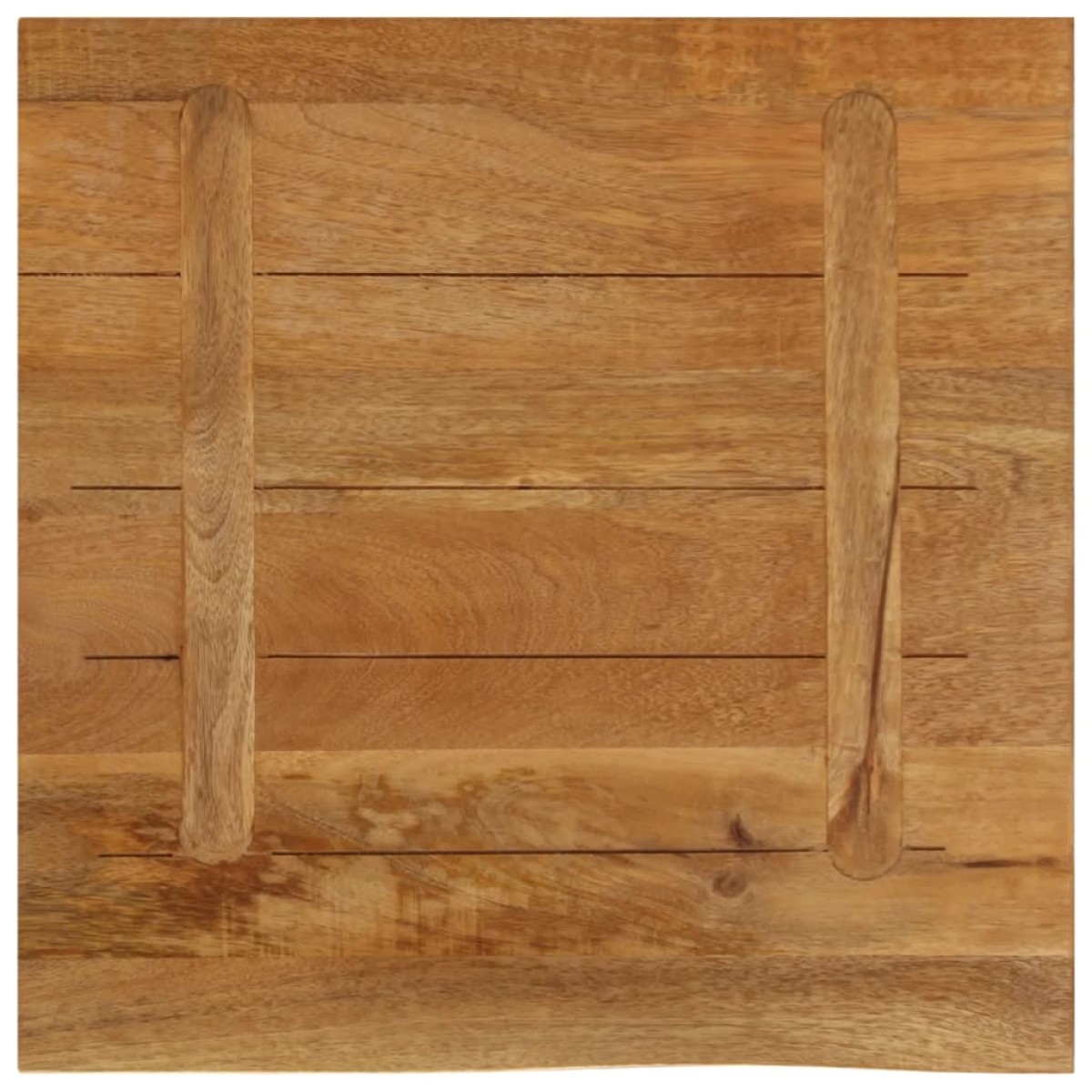vidaXL Επιφάνεια Τραπεζιού 80x80x2,5 εκ. Live Edge Μασίφ Ξύλο Μάνγκο