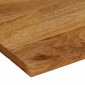 vidaXL Επιφάνεια Τραπεζιού 80x80x2,5 εκ. Live Edge Μασίφ Ξύλο Μάνγκο