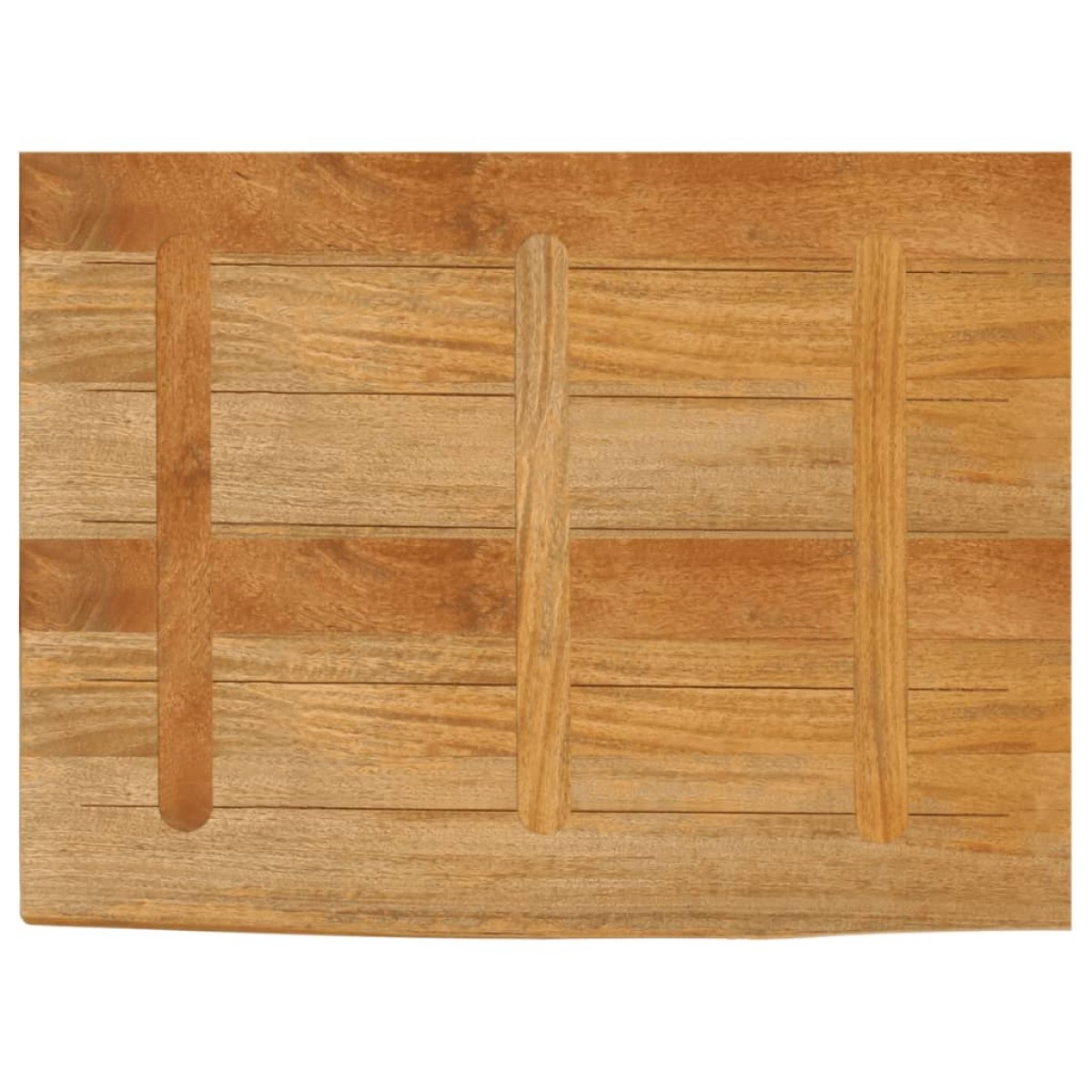 vidaXL Επιφάνεια Τραπεζιού 90x60x3,8 εκ. Live Edge Μασίφ Ξύλο Μάνγκο