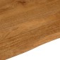 vidaXL Επιφάνεια Τραπεζιού 80x80x3,8 εκ. Live Edge Μασίφ Ξύλο Μάνγκο