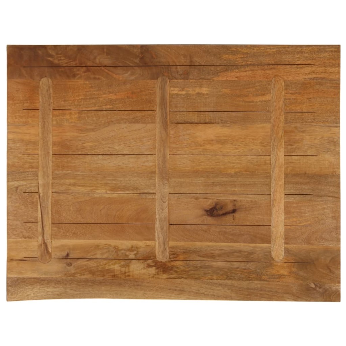 vidaXL Επιφάνεια Τραπεζιού 100x80x3,8 εκ. Live Edge Μασίφ Ξύλο Μάνγκο