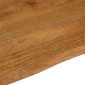 vidaXL Επιφάνεια Τραπεζιού 100x80x3,8 εκ. Live Edge Μασίφ Ξύλο Μάνγκο