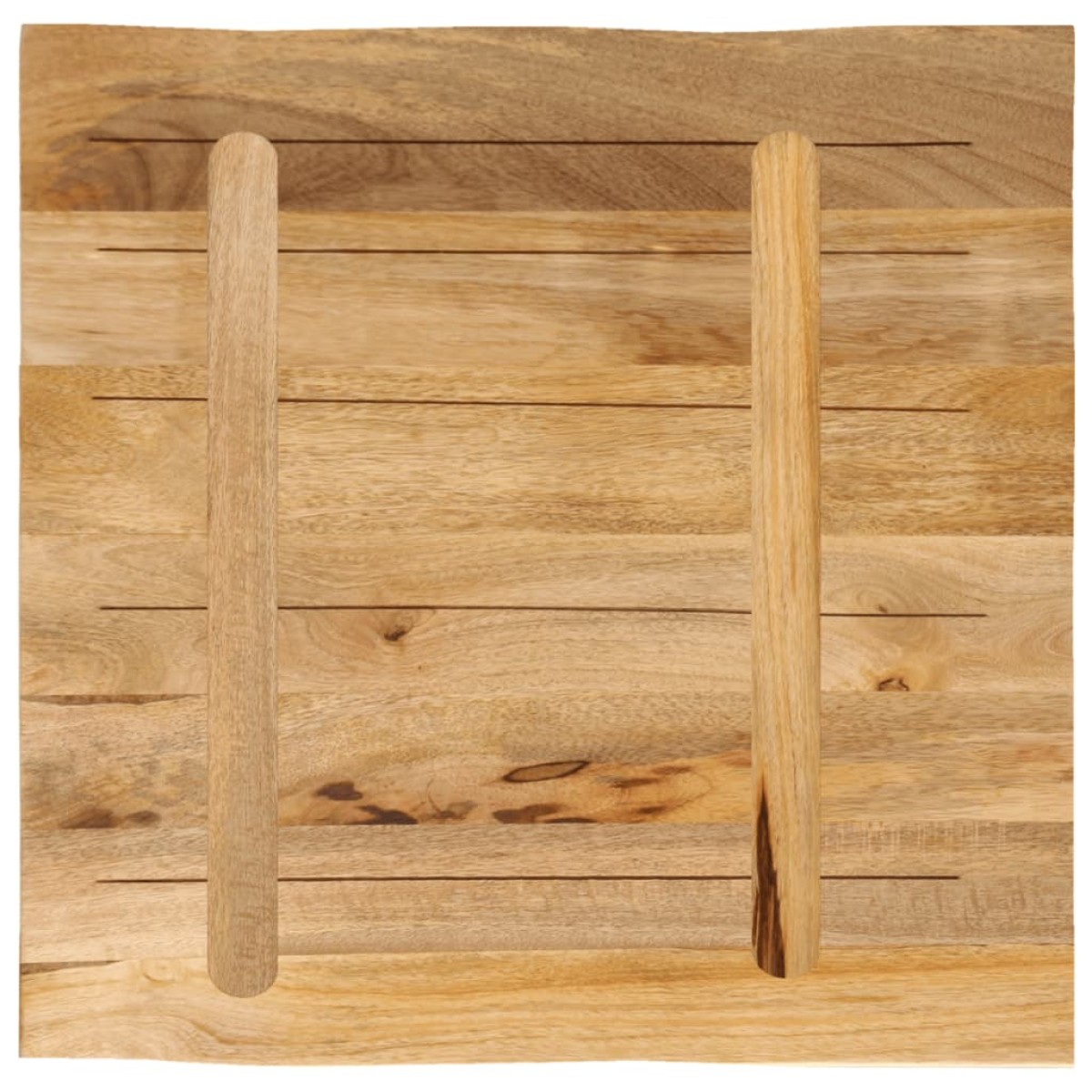 vidaXL Επιφάνεια Τραπεζιού 60x60x2,5 εκ. Live Edge Μασίφ Ξύλο Μάνγκο