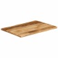 vidaXL Επιφάνεια Τραπεζιού 80x60x2,5 εκ. Live Edge Μασίφ Ξύλο Μάνγκο