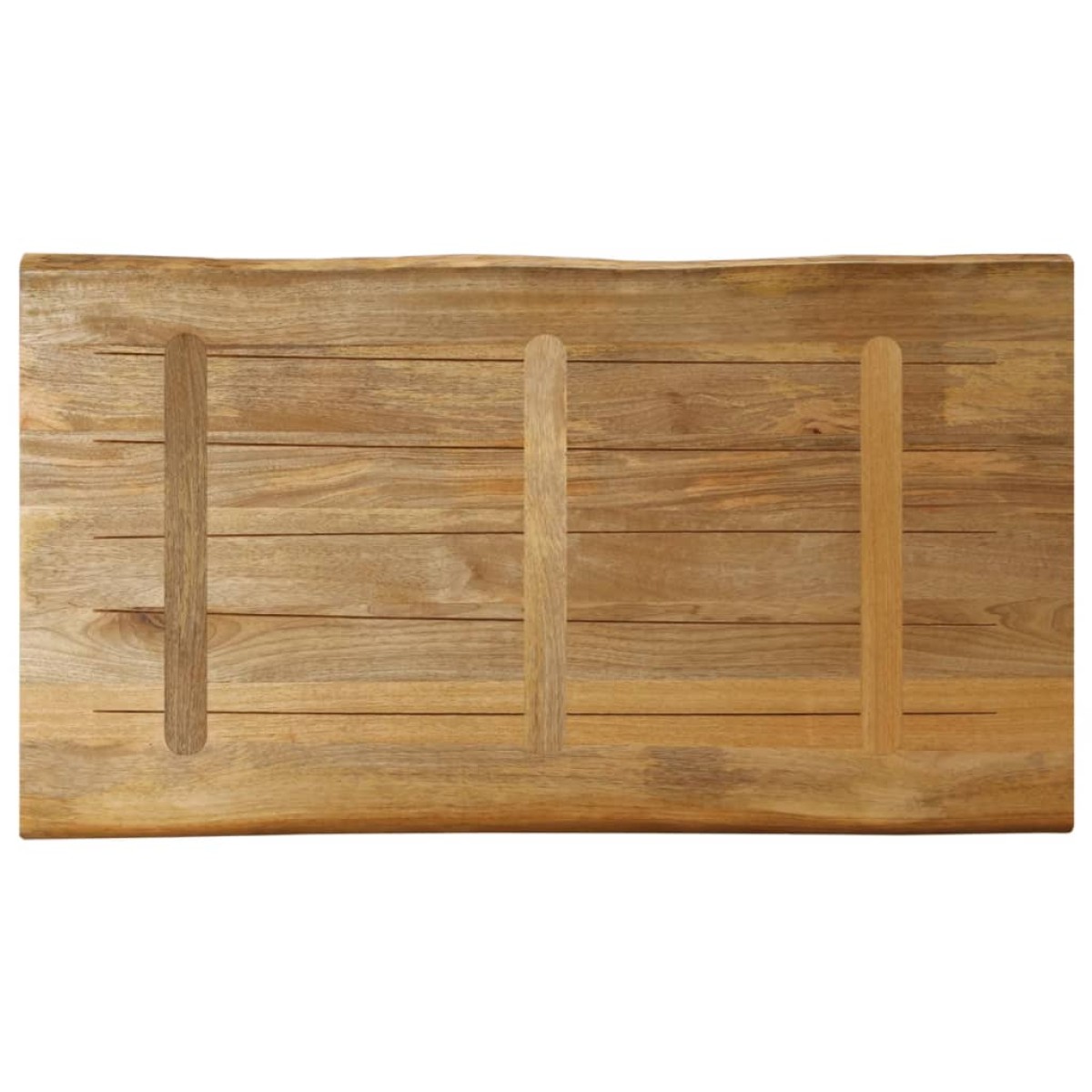 vidaXL Επιφάνεια Τραπεζιού 110x60x2,5 εκ. Live Edge Μασίφ Ξύλο Μάνγκο