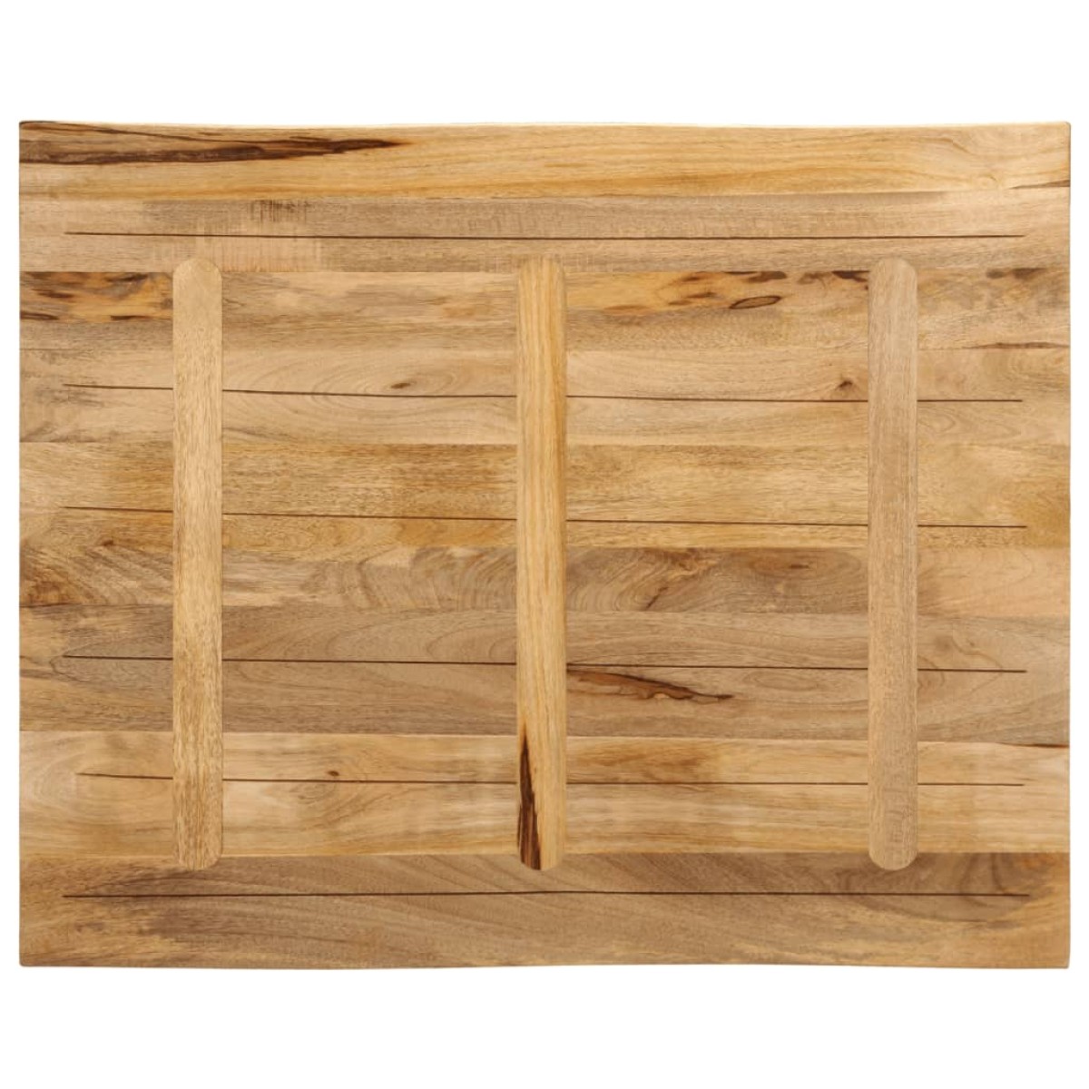 vidaXL Επιφάνεια Τραπεζιού 100x80x2,5 εκ. Live Edge Μασίφ Ξύλο Μάνγκο