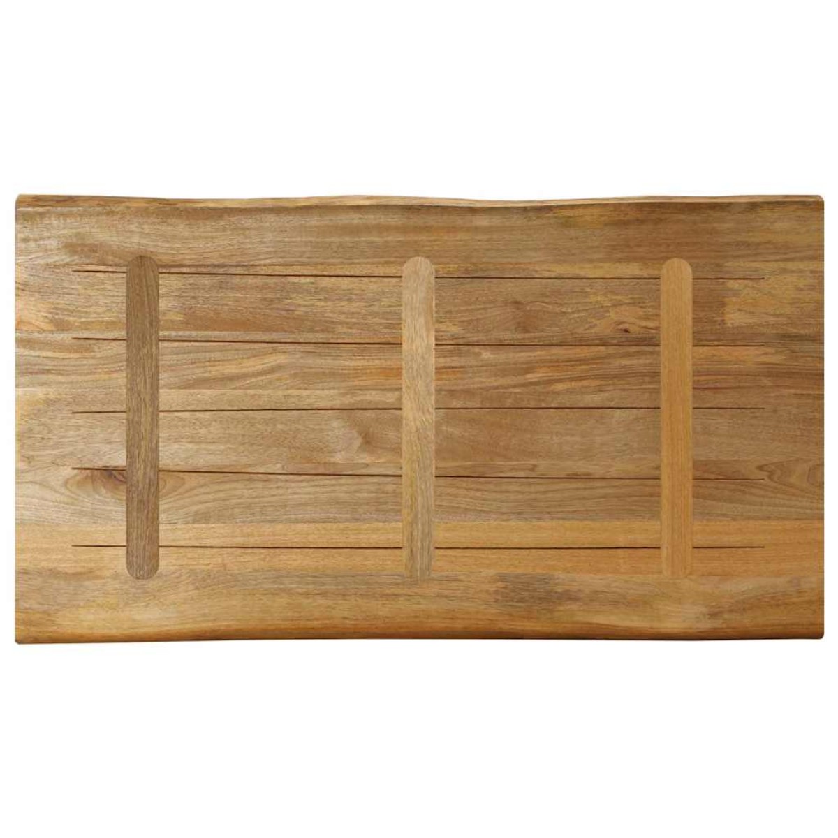 vidaXL Επιφάνεια Τραπεζιού 100x60x3,8 εκ. Live Edge Μασίφ Ξύλο Μάνγκο