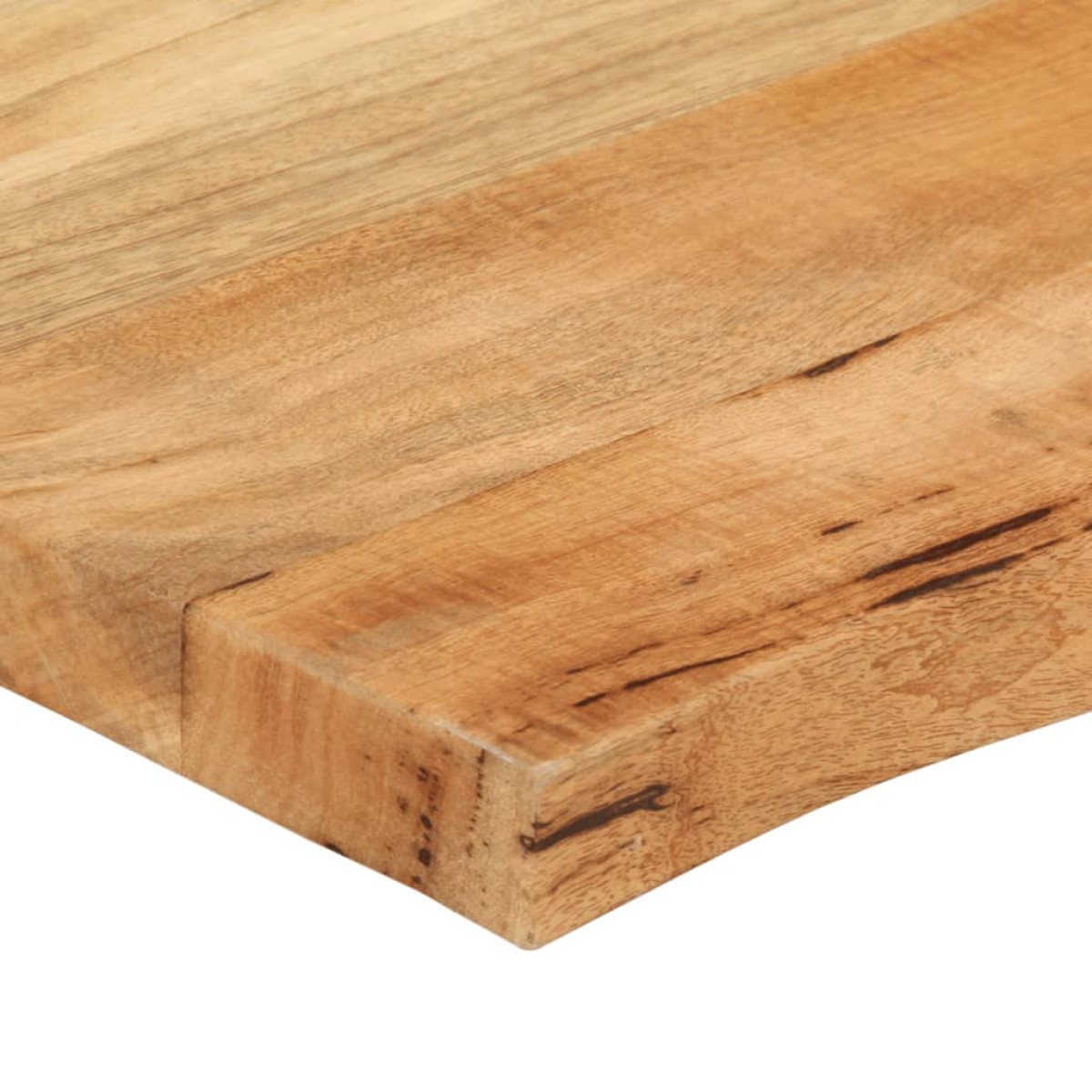 vidaXL Επιφάνεια Τραπεζιού 80x80x2,5 εκ. Live Edge Μασίφ Ξύλο Μάνγκο