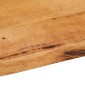 vidaXL Επιφάνεια Τραπεζιού 80x80x2,5 εκ. Live Edge Μασίφ Ξύλο Μάνγκο