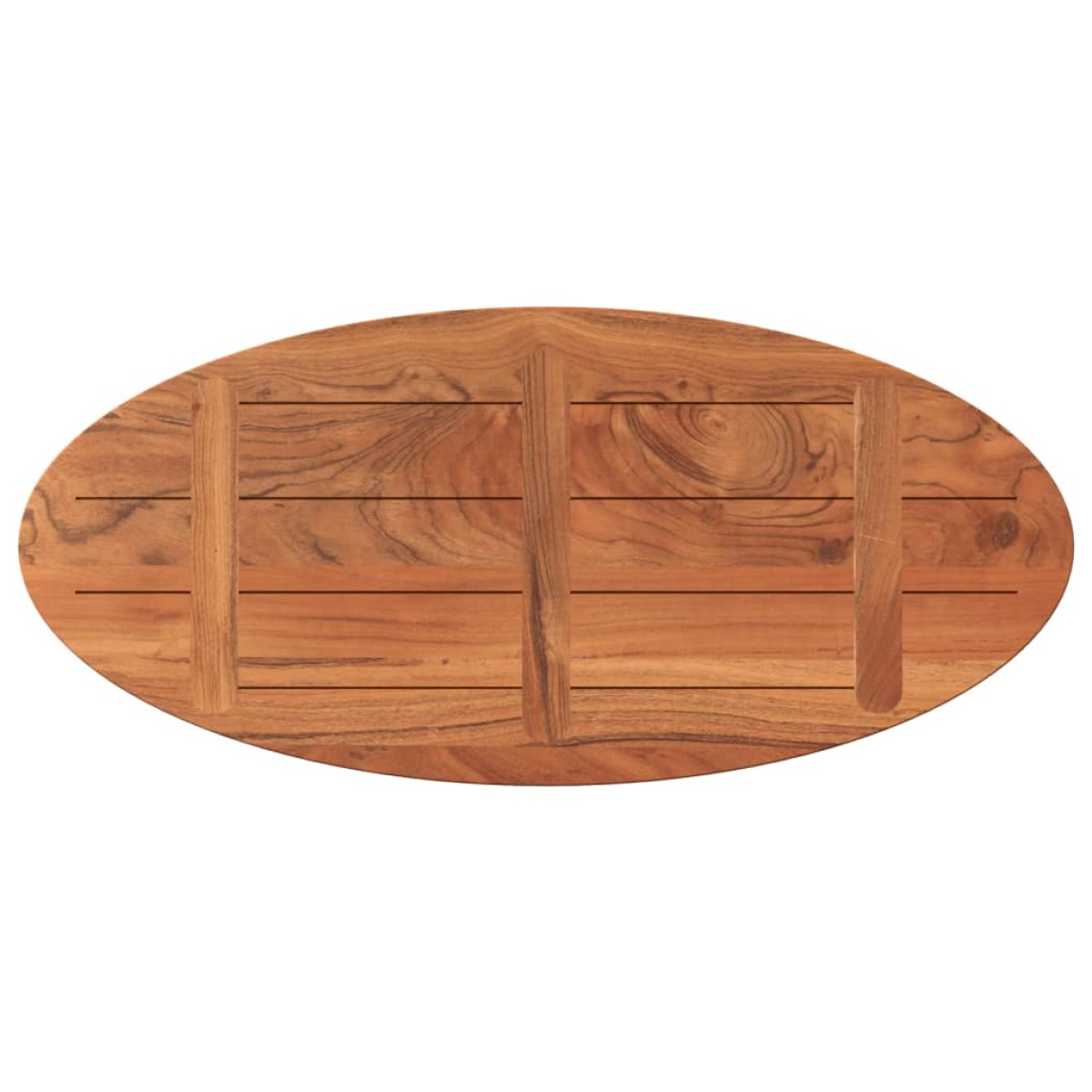 vidaXL Επιφάνεια Τραπεζιού Οβάλ 120x50x3,8 εκ. Μασίφ Ξύλο Ακακίας