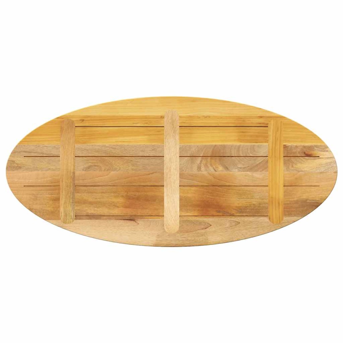 vidaXL Επιφάνεια Τραπεζιού Οβάλ 110x40x3,8 εκ. Μασίφ Ξύλο Μάνγκο