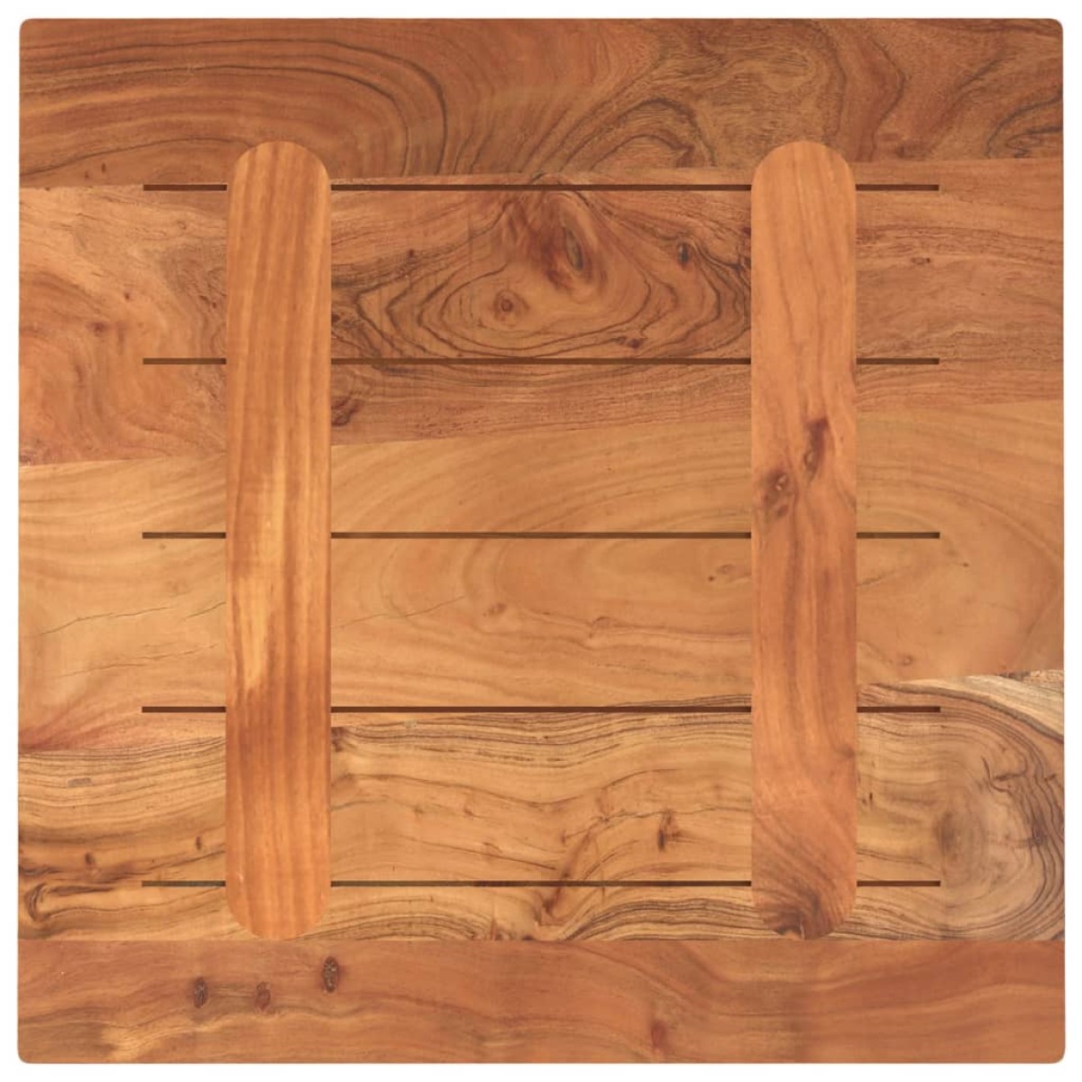 vidaXL Επιφάνεια Τραπεζιού Τετράγωνη 60x60x3,8 εκ. Μασίφ Ξύλο Οξιάς