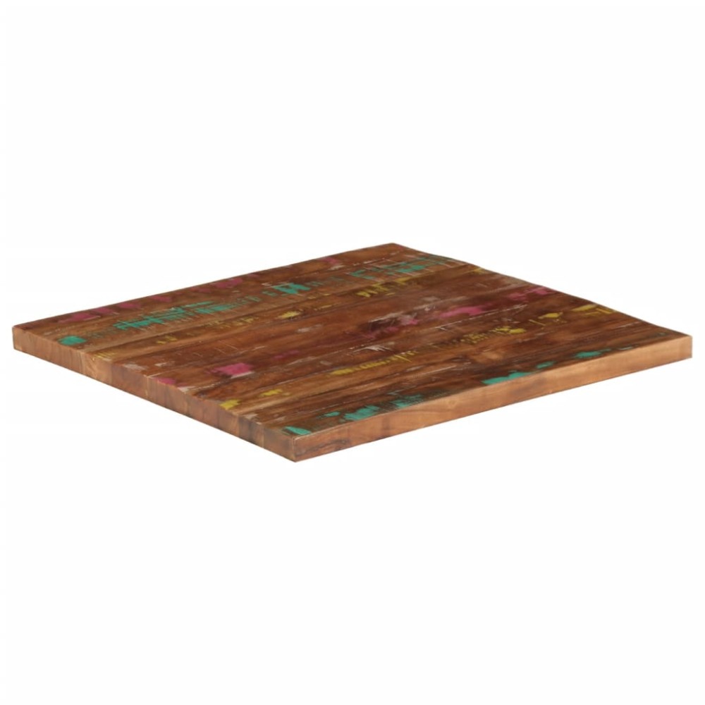 vidaXL Επιτραπέζιο 80x80x1,5 cm τετράγωνο στερεό ξύλο αναγεννημένο