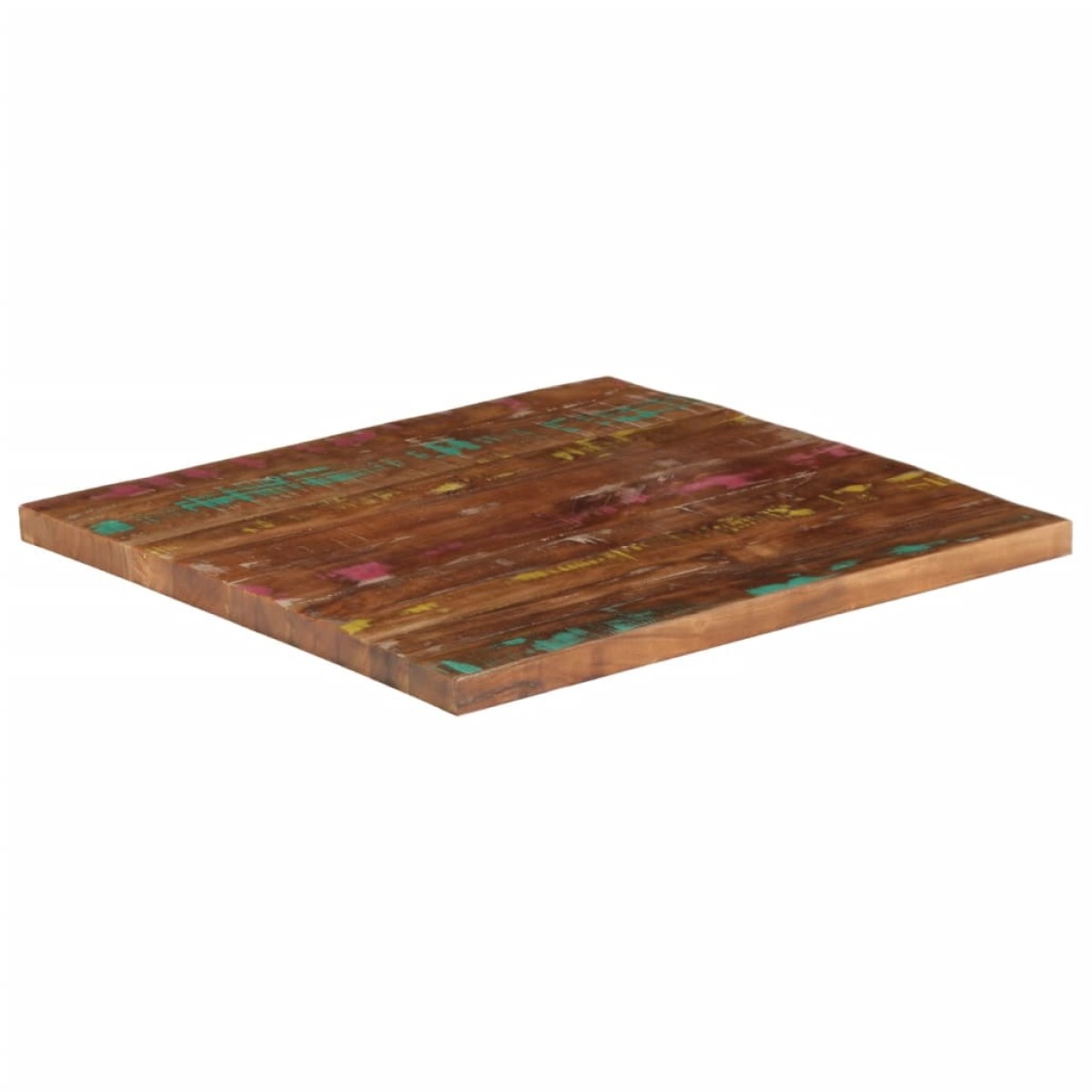 vidaXL Επιτραπέζιο 80x80x1,5 cm τετράγωνο στερεό ξύλο αναγεννημένο