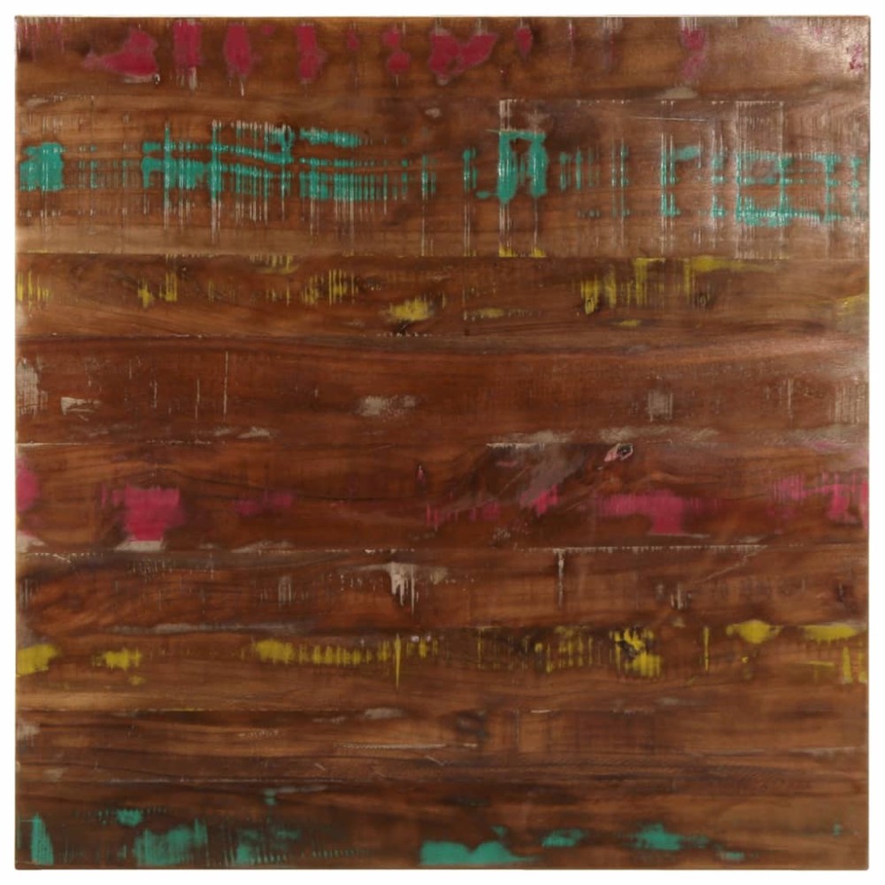 vidaXL Επιτραπέζιο 80x80x1,5 cm τετράγωνο στερεό ξύλο αναγεννημένο