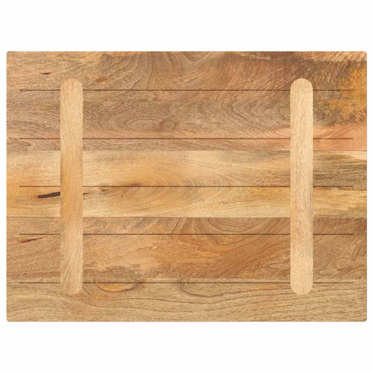 vidaXL Επιτραπέζια επιφάνεια 90x70x2,5 cm Ορθογώνια από μασίφ ξύλο