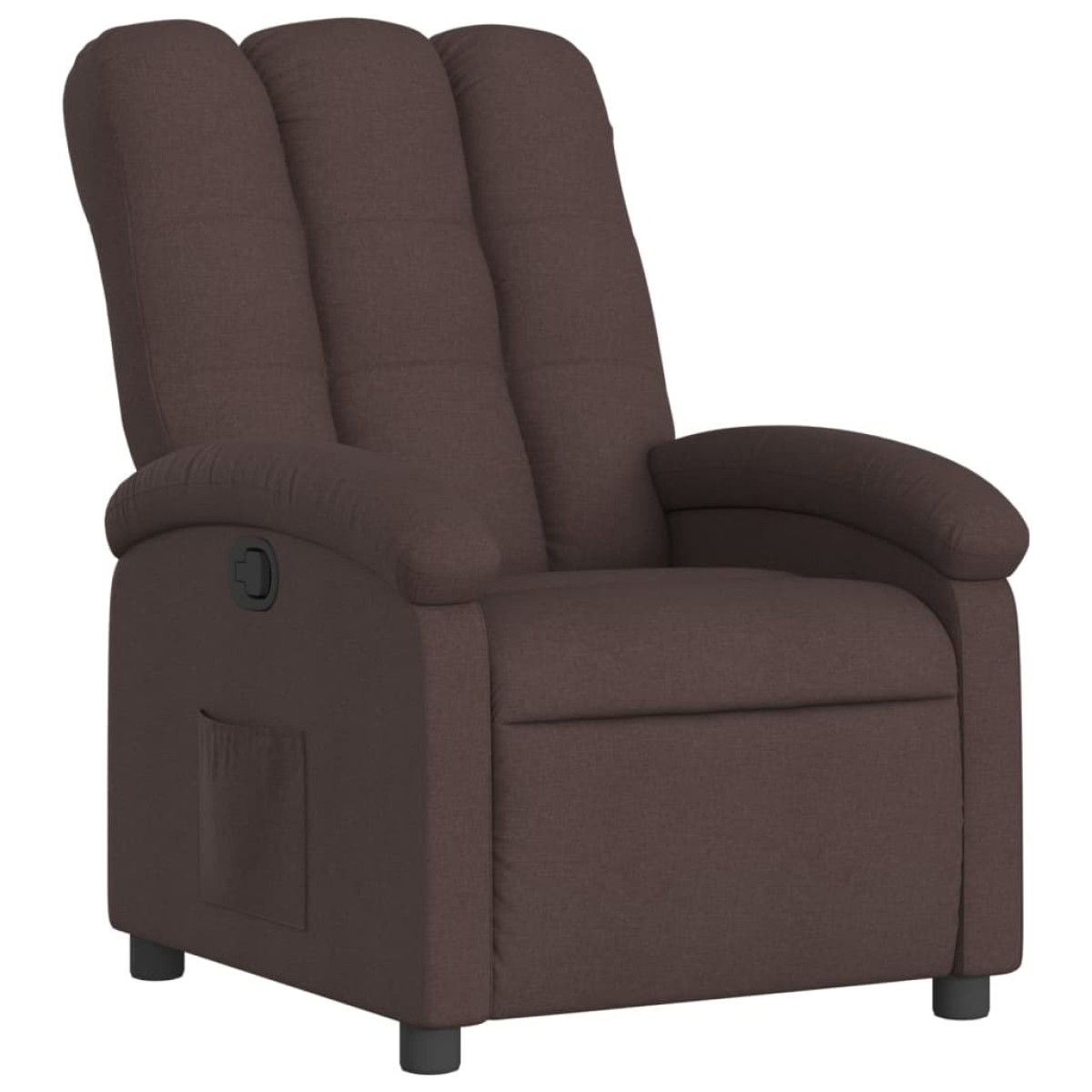 vidaXL Πολυθρόνα Ανακλινόμενη Σκούρο Καφέ Υφασμάτινη