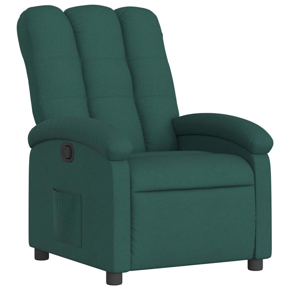 vidaXL Πολυθρόνα Ανακλινόμενη Σκούρο Πράσινο Υφασμάτινη