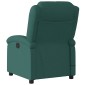 vidaXL Πολυθρόνα Μασάζ Ανακλινόμενη Σκούρο Πράσινο Υφασμάτινη
