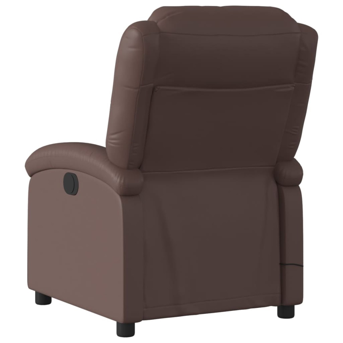 vidaXL Πολυθρόνα Μασάζ Ανακλινόμενη Καφέ από Συνθετικό Δέρμα