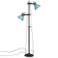 vidaXL Φωτιστικό Δαπέδου 25 W Αντικέ Μπλε 25 x 25 x 90/140 εκ. Ε27