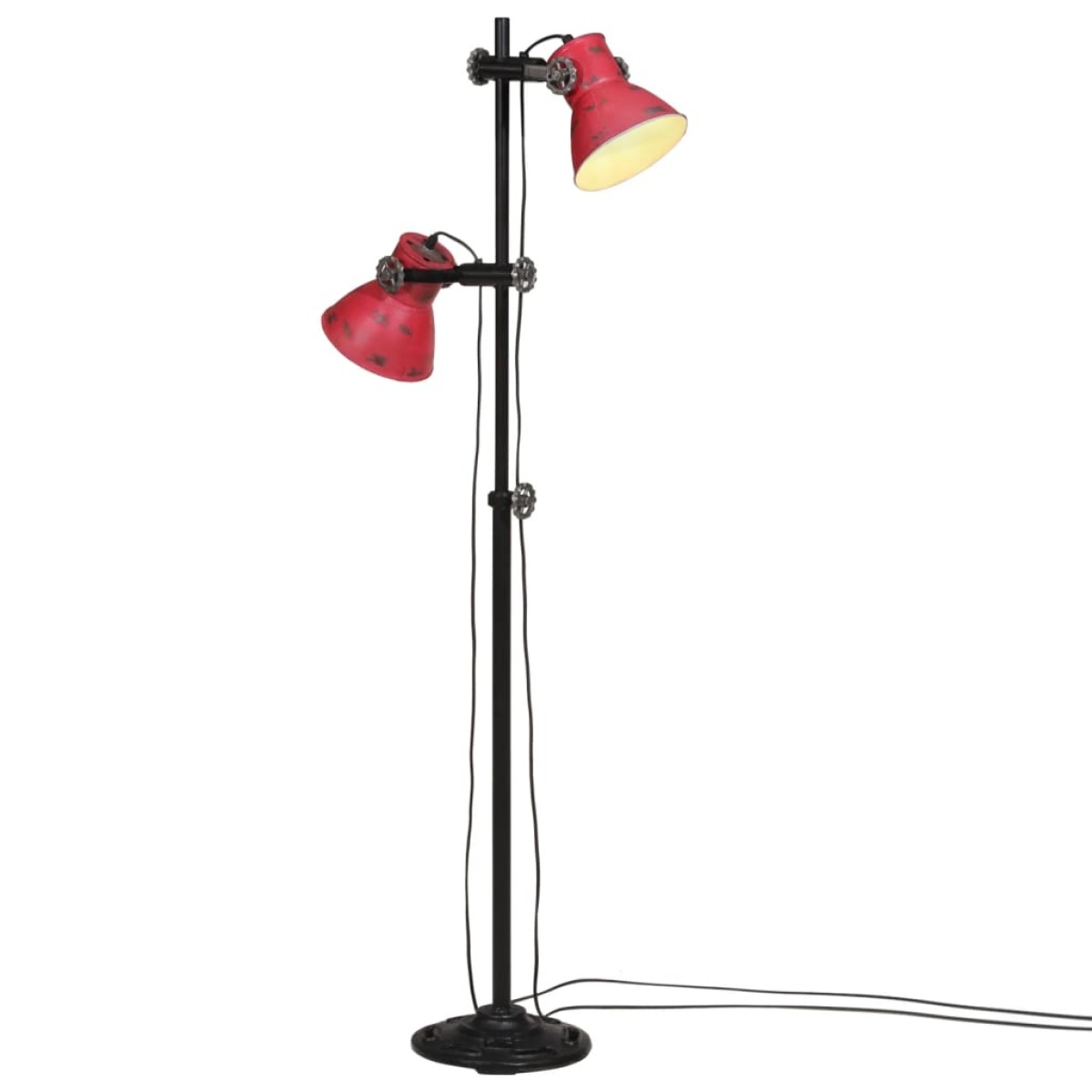 vidaXL Φωτιστικό Δαπέδου 25 W Αντικέ Κόκκινο 25 x 25 x 90/140 εκ. Ε27