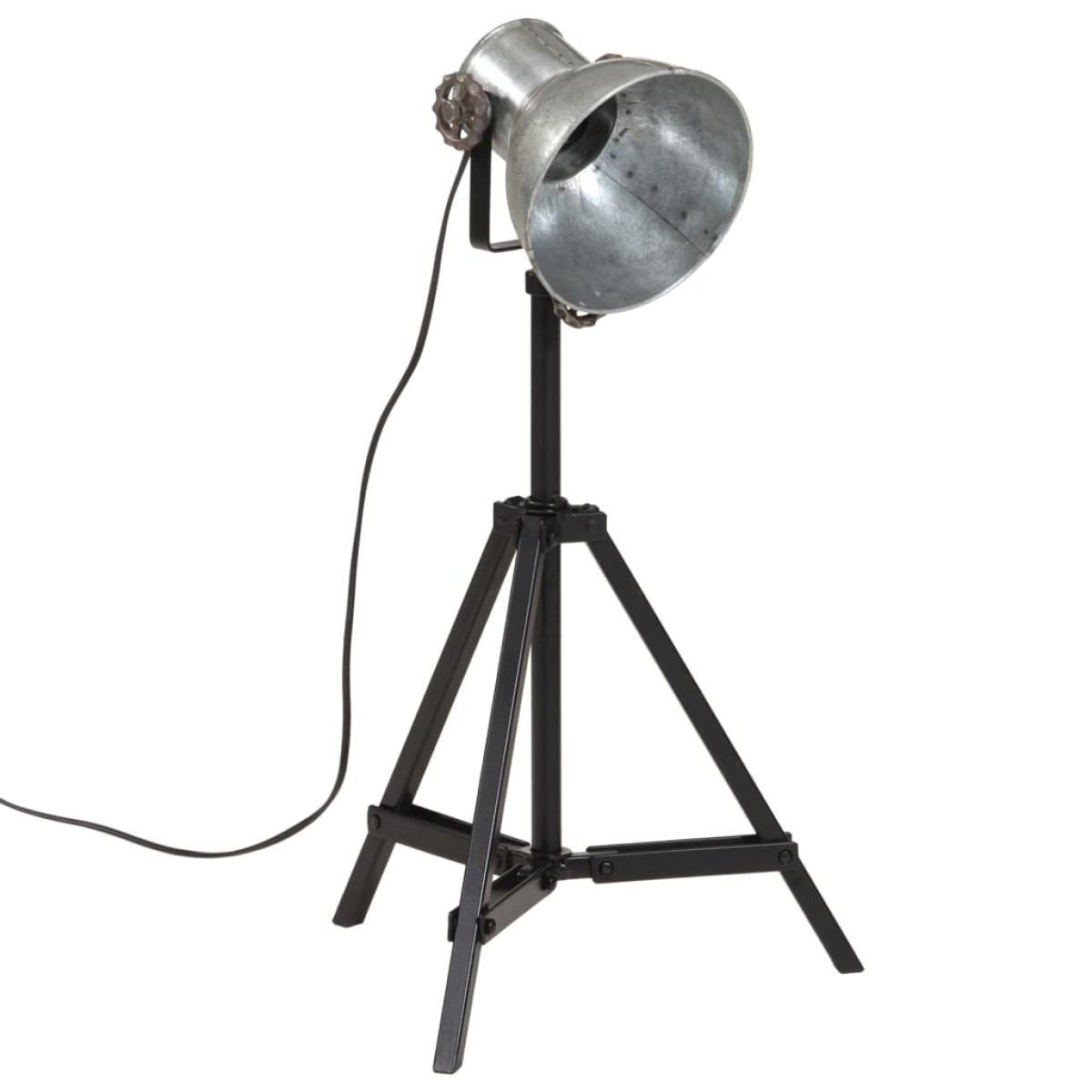 vidaXL Φωτιστικό Δαπέδου 25 W Vintage Ασημί 15x15x55 εκ. Ε27