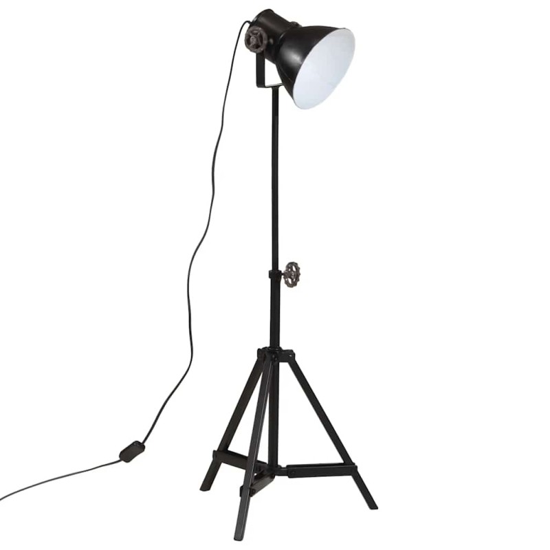 vidaXL Φωτιστικό Δαπέδου 25 W Μαύρο 35x35x65/95 εκ. Ε27