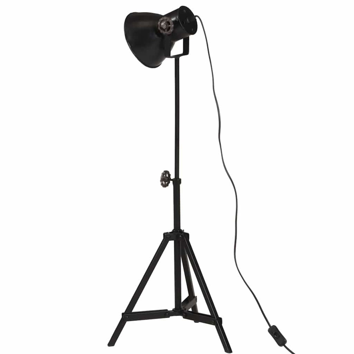 vidaXL Φωτιστικό Δαπέδου 25 W Μαύρο 35x35x65/95 εκ. Ε27