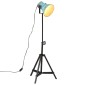 vidaXL Φωτιστικό Δαπέδου 25 W Αντικέ Μπλε 35x35x65/95 εκ. Ε27