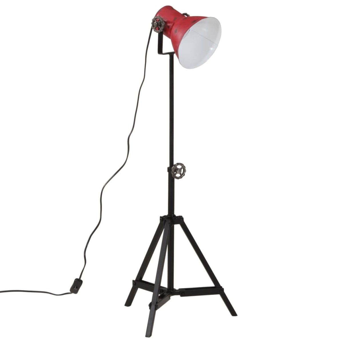 vidaXL Φωτιστικό Δαπέδου 25 W Αντικέ Κόκκινο 35x35x65/95 εκ. Ε27