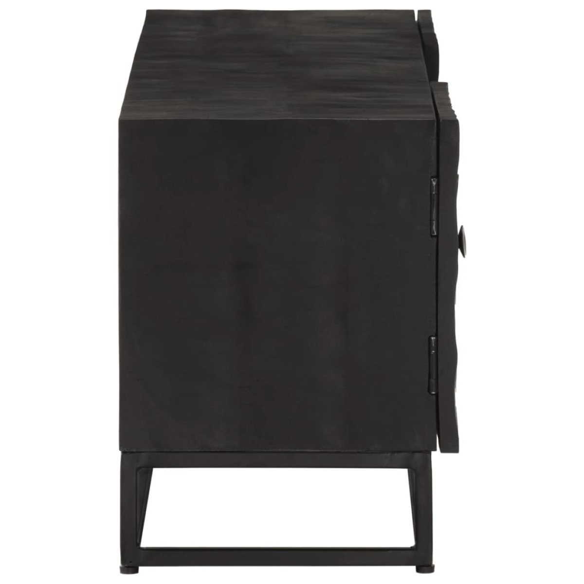 vidaXL Έπιπλο Τηλεόρασης Μαύρο 110x30x40εκ.Μασίφ Ξύλο Μάνγκο & Σίδηρος